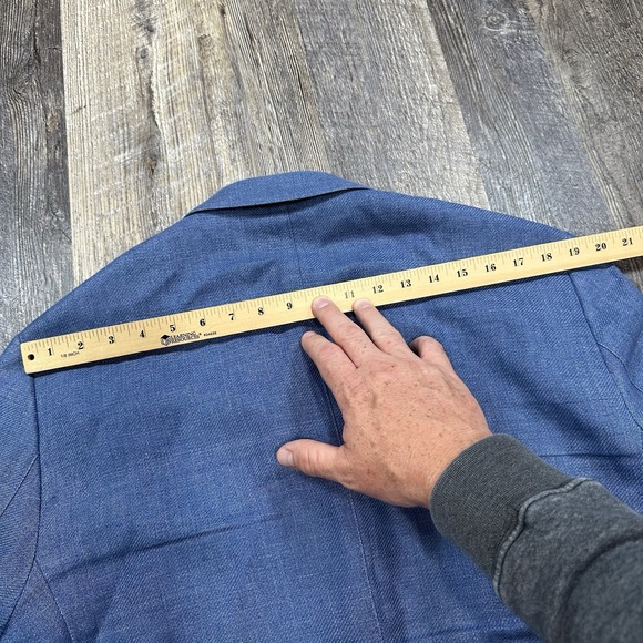 Rodd and Gunn Original Fit Sport Coat Mens L Two-Button Casual Jacket Blue Linen - Picture 12 of 16